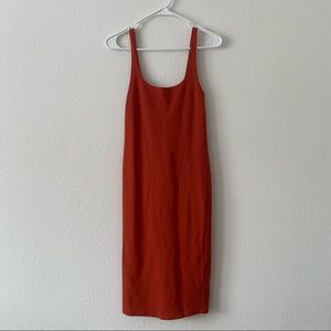 Forever 21 Sleeveless Orange Tube Dress Size M
